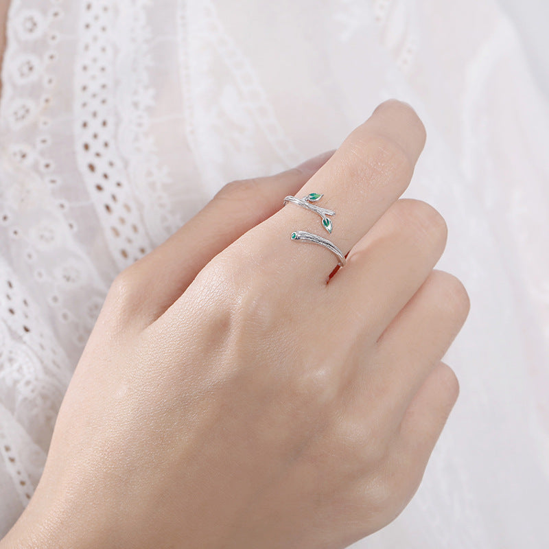 women's leaf design ring Women's Leaf Design Temperament Single Ring