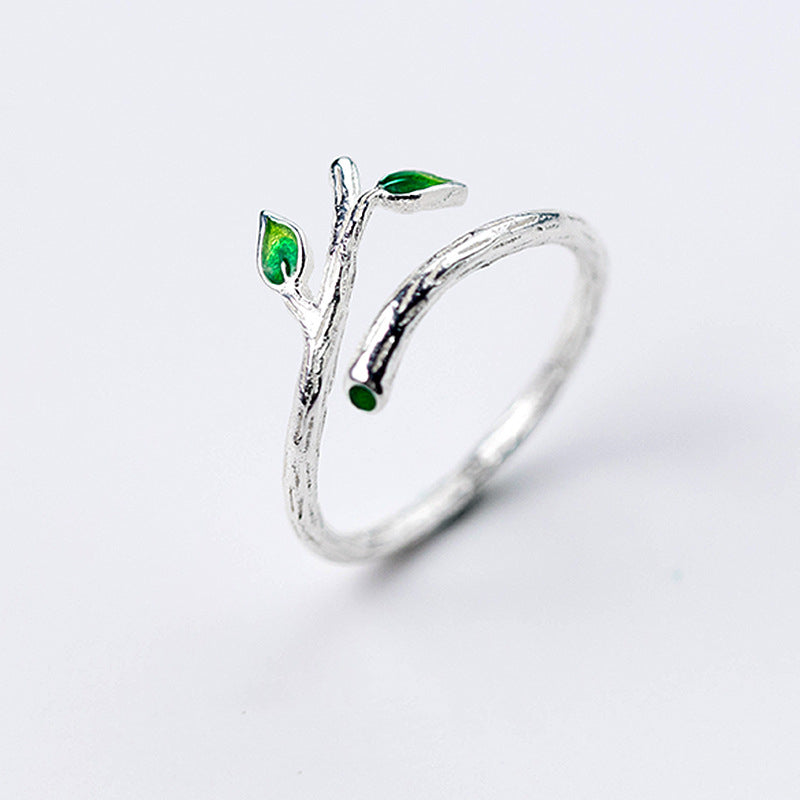 women's leaf design ring Women's Leaf Design Temperament Single Ring