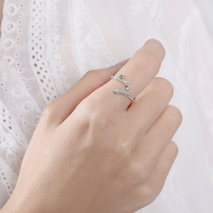 women's leaf design ring Women's Leaf Design Temperament Single Ring