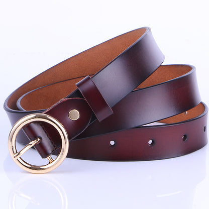 Women's Vintage Leather Belt New Women's Fashion Vintage Leather Belt